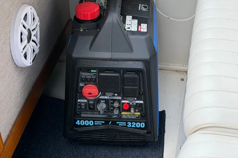Slide: The Image of Portable inverter generator on a 1989 Carver 3607 Aft Cabin Motor Yacht. - 57