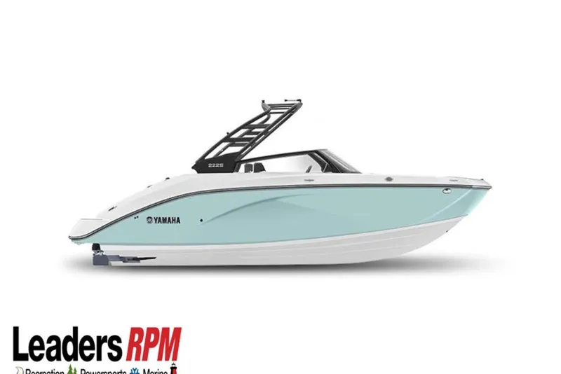The Image of 2026 Yamaha Boats 222S, sleek design, light blue hull, modern features, side view. - 0