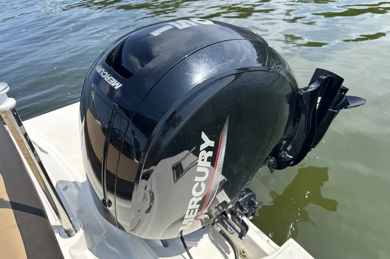 Slide: The Image of 2020 Sea Ray SPX 190 Outboard with Mercury engine on calm water. - 10