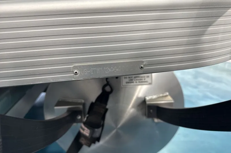 Slide: The Image of Close-up of 2022 Bennington 25 LSAPG boat hull identification number. - 26