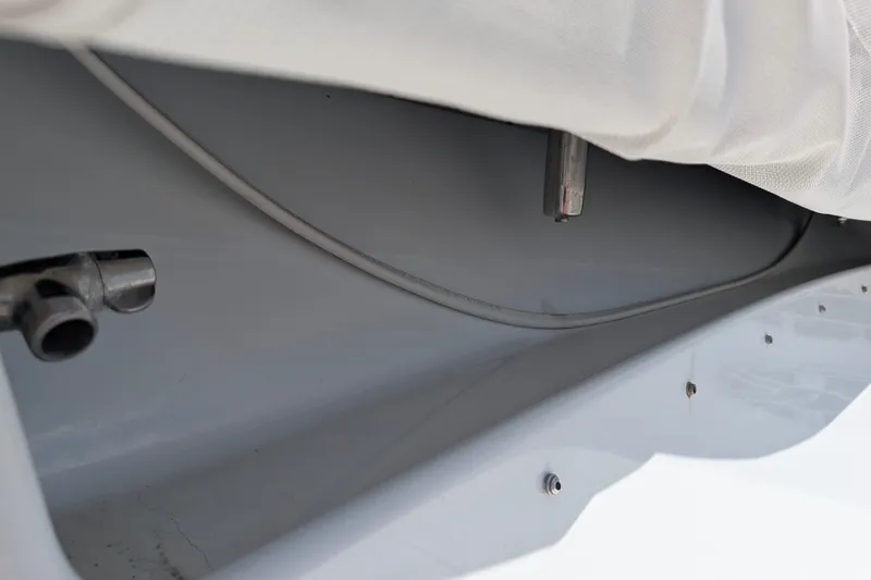 Slide: The Image of Close-up of a 2022 Yellowfin 36 Offshore boat's interior components and fittings. - 36