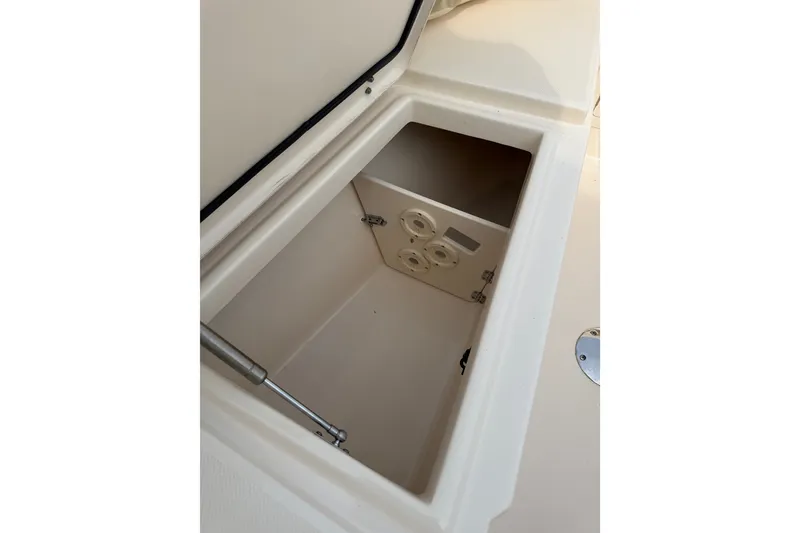 Slide: The Image of Storage compartment in a 2020 Grady-White Freedom 275 boat. - 9
