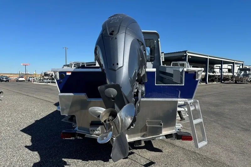Slide: The Image of 2026 Hewescraft 240 Ocean Pro ET boat with powerful outboard motor. - 3