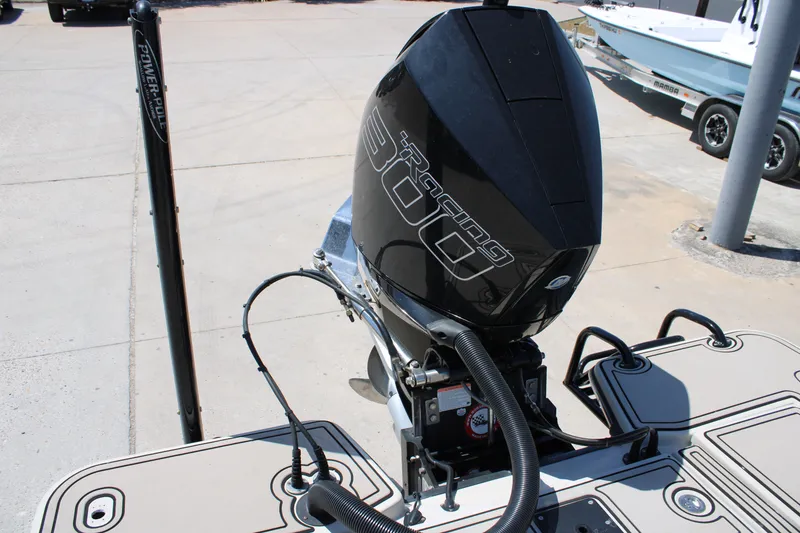Slide: The Image of 2013 Blazer 675 Ultimate Bay boat with powerful Racing 300 engine and Power-Pole anchor system. - 14
