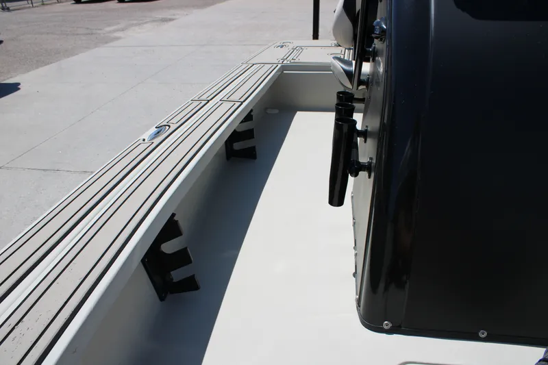 Slide: The Image of 2013 Blazer 675 Ultimate Bay boat interior with sleek design and modern features. - 13