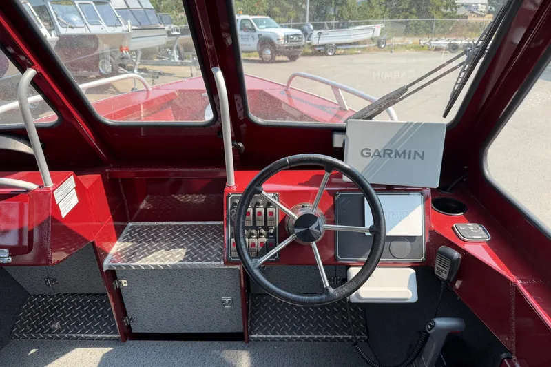 Slide: The Image of 2024 Hewescraft 210 Sea Runner ET dashboard with Garmin navigation system. - 5