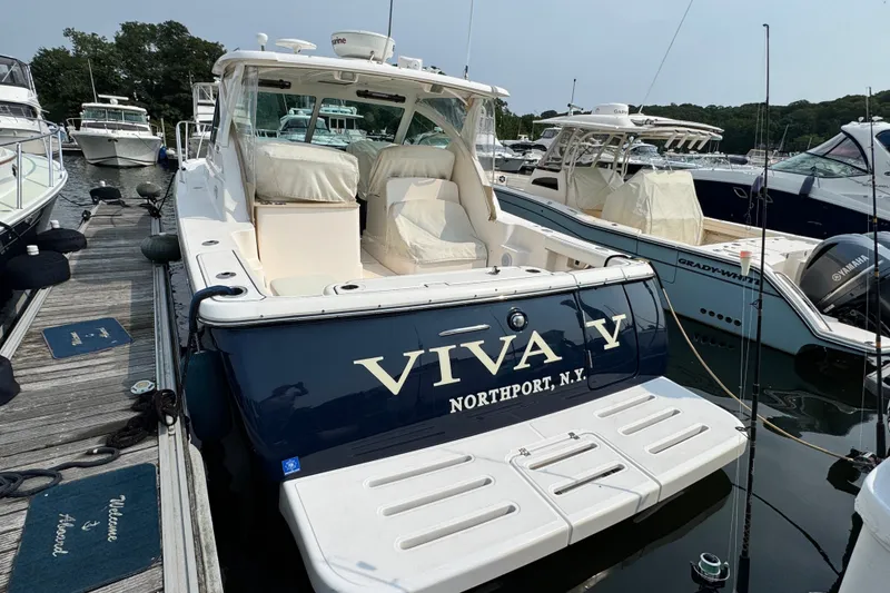 Slide: The Image of 2008 Tiara 3000 Open boat "Viva V" docked in Northport, N.Y. - 1
