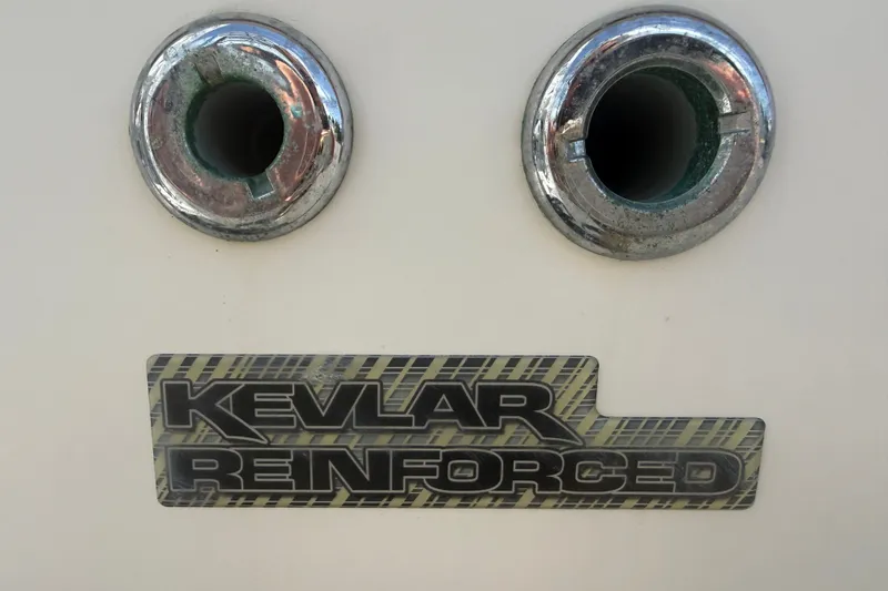 Slide: The Image of 2019 Blue Wave 2800 Pure Hybrid boat with Kevlar reinforced label and metal fittings. - 70