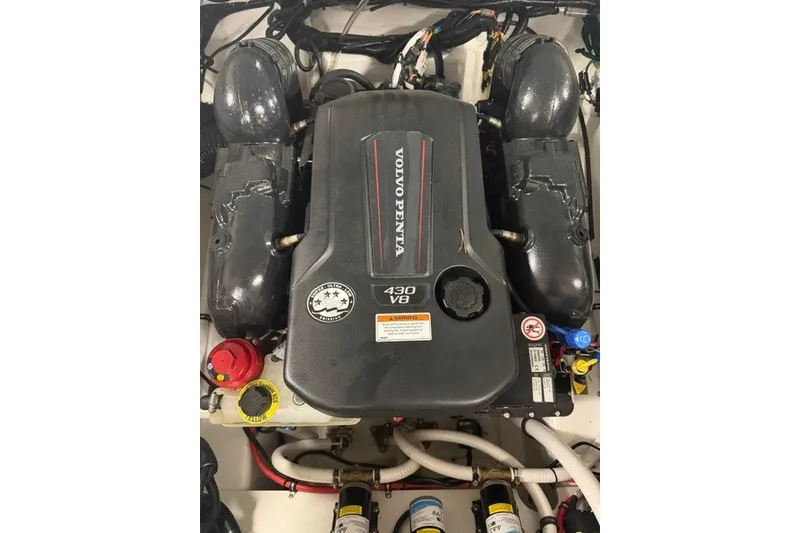 Slide: The Image of 2023 Cobalt R4 Surf boat engine, Volvo Penta 430 V8, detailed view. - 3
