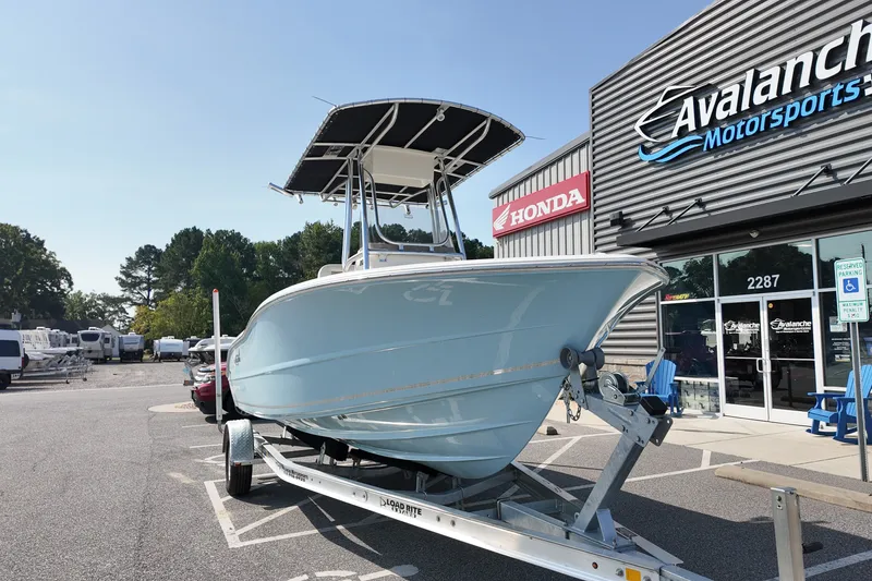 Slide: The Image of 2027 Bulls Bay 200 Center Console boat on trailer at dealership. - 4