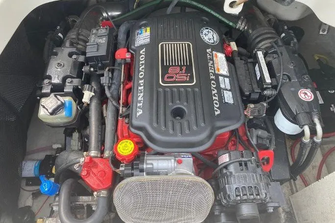 Slide: The Image of Volvo Penta 8.1 OSI engine in a 2007 Cobalt 240 boat. - 16