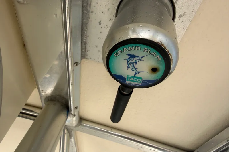Slide: The Image of Taco Grand Slam fishing rod holder on 2006 World Cat 270 TE boat. - 50