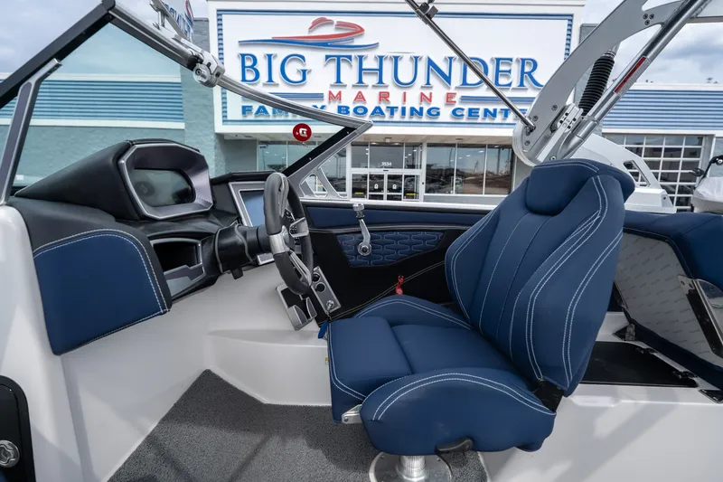 Slide: The Image of 2021 MasterCraft X24 boat interior at Big Thunder Marine dealership. - 30