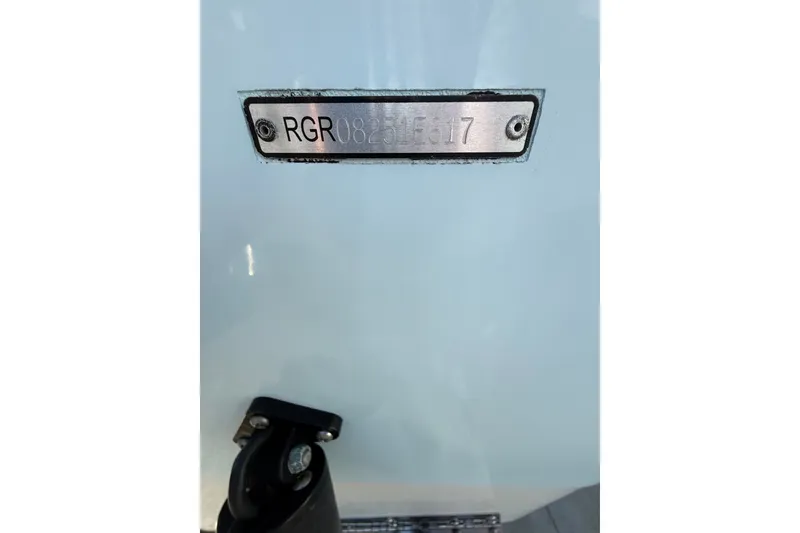 Slide: The Image of 2017 Ranger 2510 Bay Ranger boat identification plate with serial number. - 16
