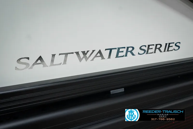 Slide: The Image of 2027 Bennington 23 RSWBA Saltwater Series boat detail with Reeder Trausch Marine logo. - 57
