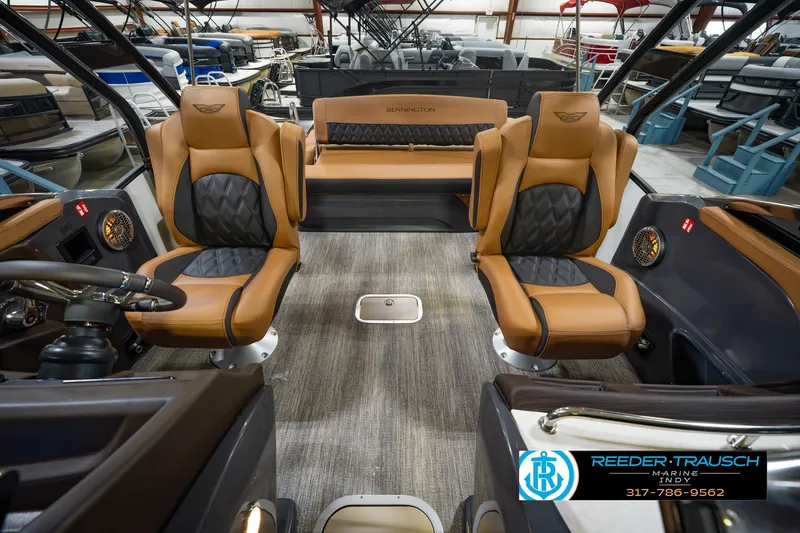 Slide: The Image of Luxurious interior of 2027 Bennington 23 RSWBA boat with plush seating and modern design. - 20