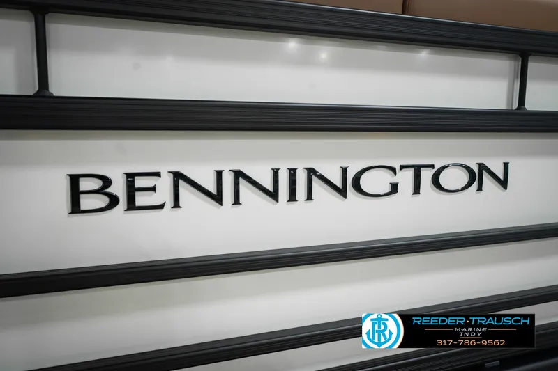 Slide: The Image of Bennington 23 RSWBA 2027 boat branding with Reeder-Trausch Marine logo. - 55