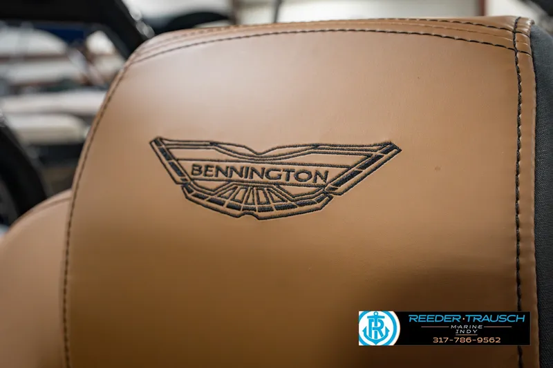 Slide: The Image of Close-up of Bennington 23 RSWBA 2027 boat seat with logo embroidery. - 46
