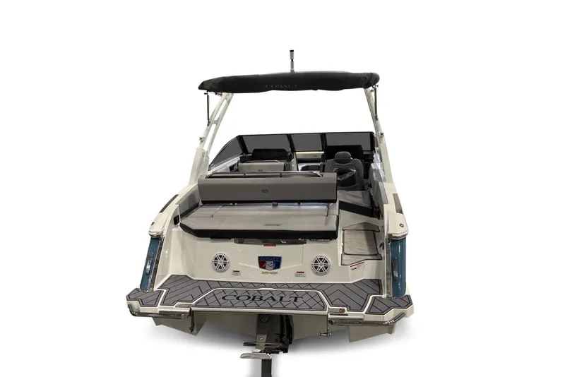 Slide: The Image of The image shows a modern 2026 Cobalt R4 boat with sleek design and comfortable seating. - 6