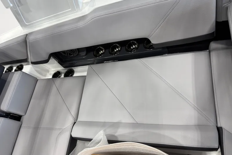 Slide: The Image of The 2026 Cobalt R4 features stylish gray upholstery and integrated cup holders. - 11