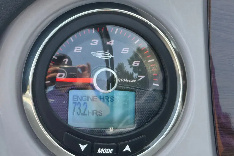 Slide: The Image of Tachometer of 2023 Chaparral 21 SSi showing 73.2 engine hours. - 30