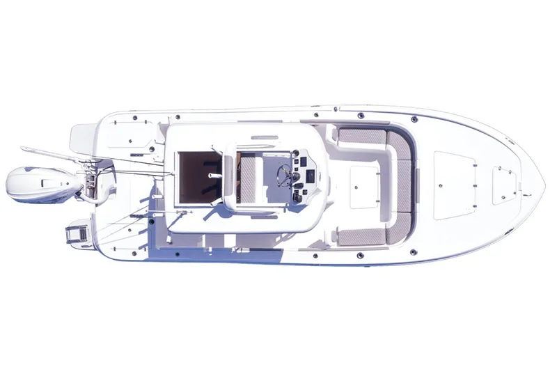 Slide: The Image of Manufacturer Provided Image: Top view of a 2026 Caymas 28 HB boat, showcasing sleek design and spacious layout. - 18
