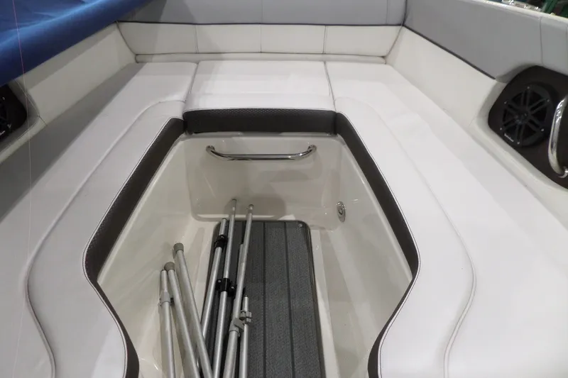 Slide: The Image of Interior seating and storage area of 2017 Sea Ray SDX 240 boat. - 37