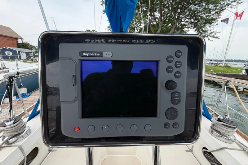 Slide: The Image of Raymarine C80 navigation system on a 1990 Sabre 34 MK II sailboat. - 19