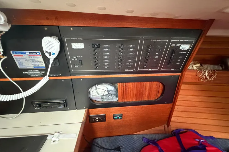 Slide: The Image of Electrical panel inside a 1990 Sabre 34 MK II sailboat cabin. - 39
