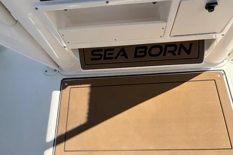 Slide: The Image of 2024 Sea Born LX24 Center Console boat interior with logo mat. - 7