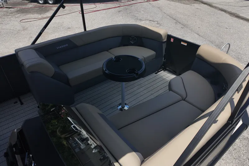 Slide: The Image of Luxurious seating area on 2027 Viaggio V22S boat with central table. - 5