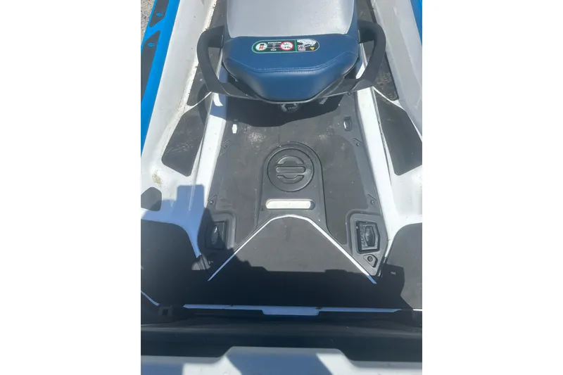 Slide: The Image of 2024 Sea-Doo FishPro Sport 170 deck and seat detail, showcasing design and features. - 11