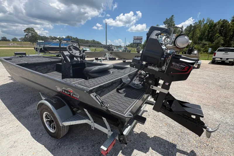 Slide: The Image of 2027 Gator Tail 1860 CC Extreme boat with XD3 motor on a trailer. - 8