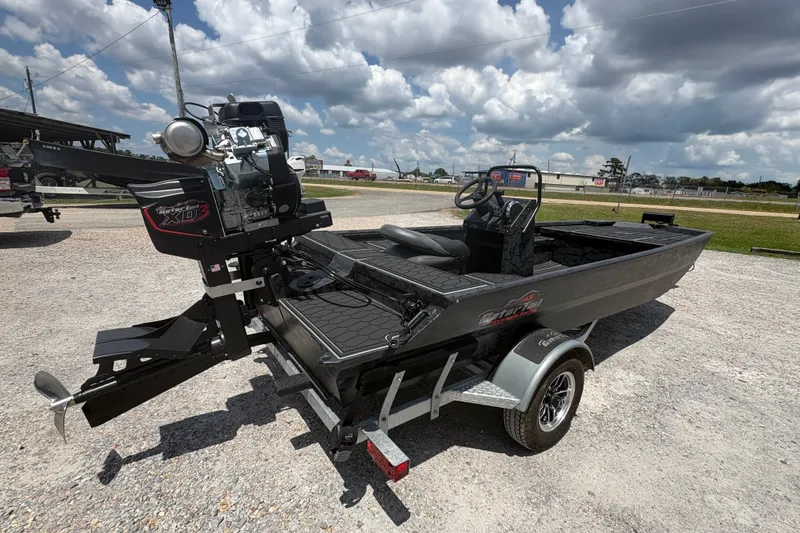 Slide: The Image of 2027 Gator Tail 1860 CC Extreme boat with powerful XD3 engine on a trailer. - 5