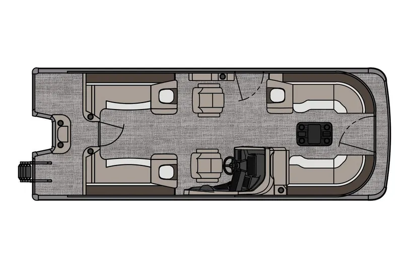 Slide: The Image of Manufacturer Provided Image: 2026 Tahoe Pontoon Cascade Quad Lounger 23 floor plan, featuring spacious seating layout. - 15