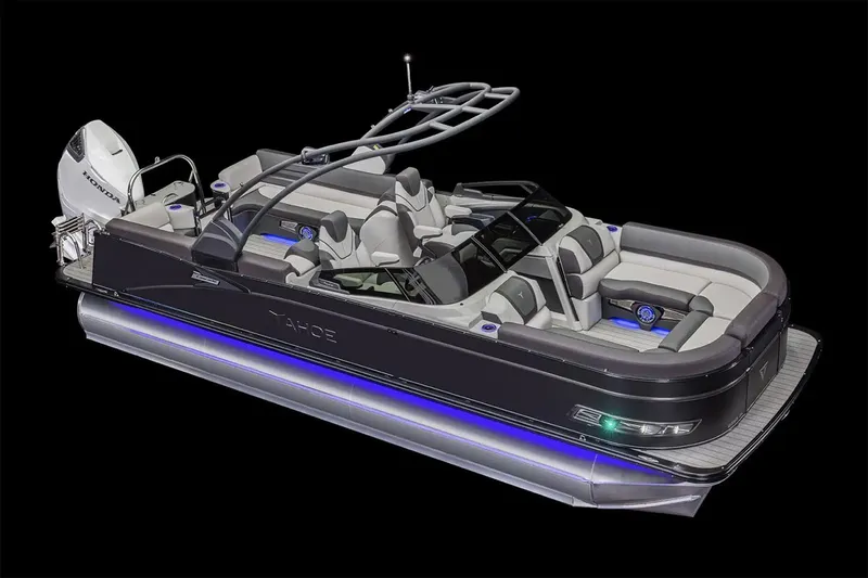 Slide: The Image of Manufacturer Provided Image: 2025 Tahoe Pontoon Cascade Quad Lounger with sleek design and modern features. - 9