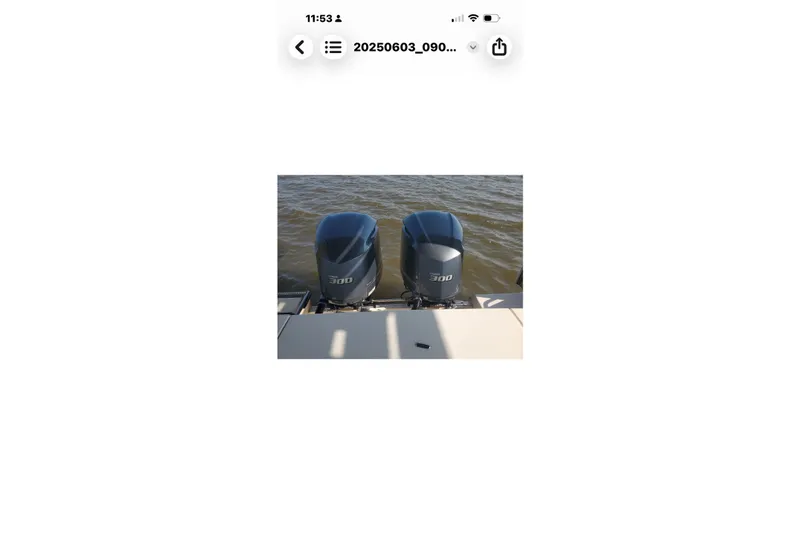Slide: The Image of Twin 300 horsepower engines on a 2017 Grady-White Freedom 307 boat. - 34