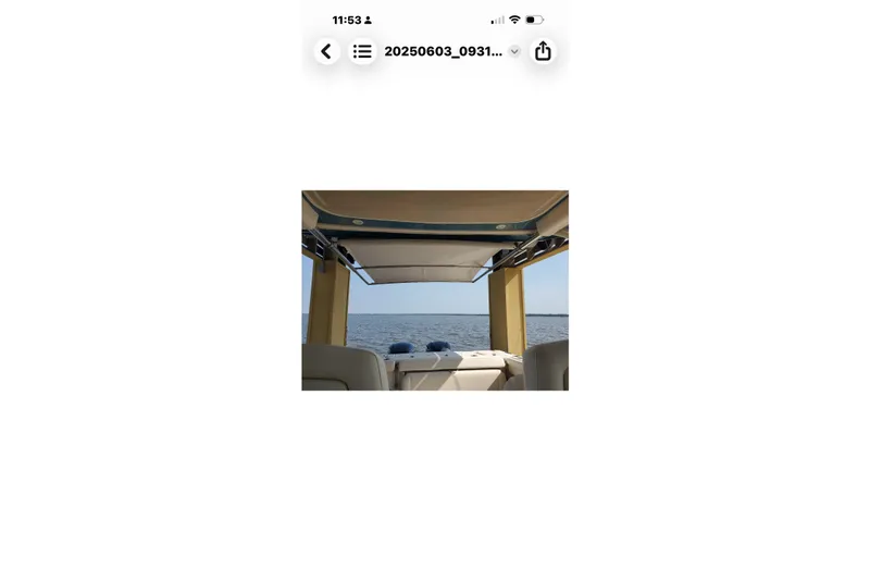 Slide: The Image of 2017 Grady-White Freedom 307 boat interior with ocean view. - 22