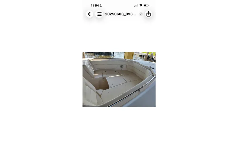 Slide: The Image of 2017 Grady-White Freedom 307 boat interior with spacious seating and sleek design. - 19