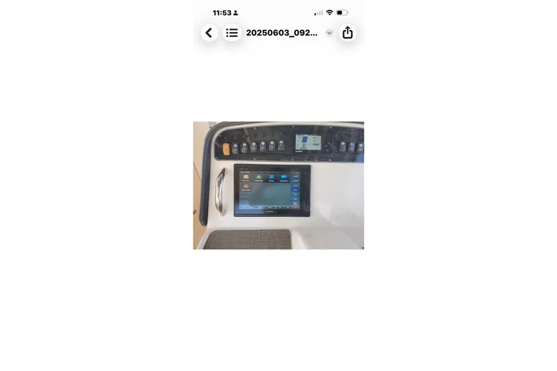 Slide: The Image of Control panel of a 2017 Grady-White Freedom 307 boat with digital display. - 25