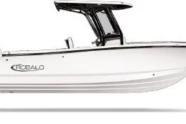 The Image of 2027 Robalo R250 Center Console boat, sleek white design, side view. - 1