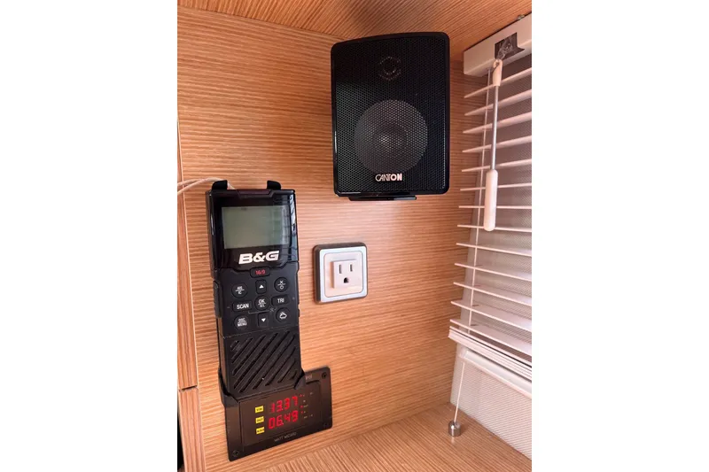 Slide: The Image of Interior of 2020 Hanse 458 yacht with B&G radio and Canton speaker. - 51