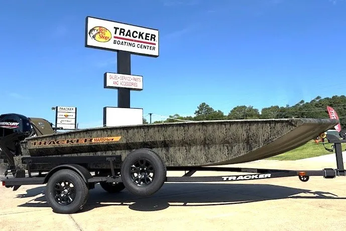 The Image of 2027 Tracker Grizzly 1756 T Marsh boat on trailer at Tracker Boating Center. - 0