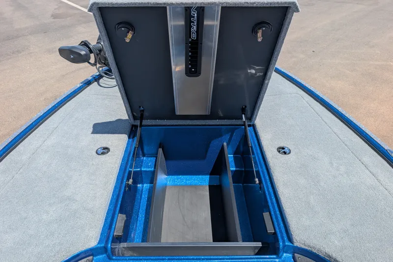 Slide: The Image of Open storage compartment on 2027 Nitro Z18 XL Pro boat deck. - 8