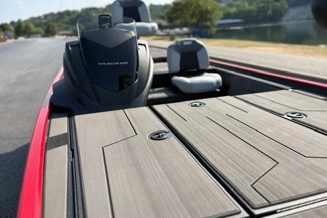 Slide: The Image of 2027 Tracker Pro 170 boat with sleek deck design and comfortable seating. - 15