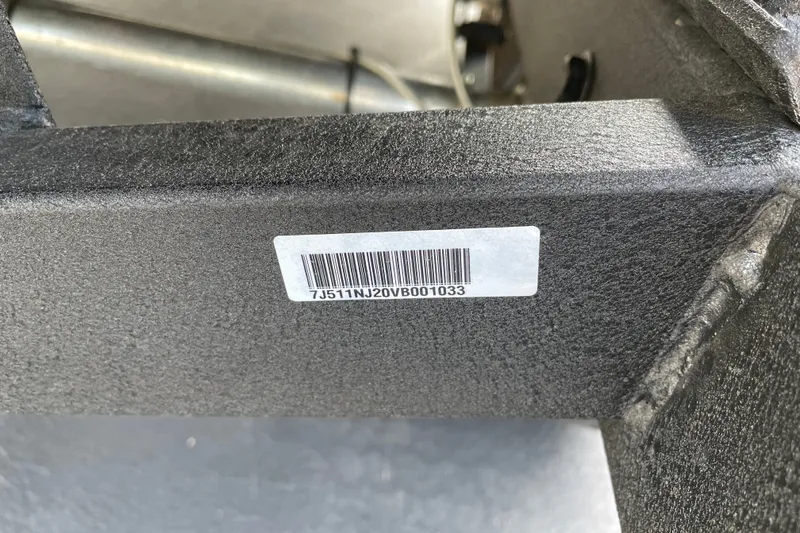 Slide: The Image of Barcode sticker on 2027 Tracker Pro Guide V-175 Combo boat component. - 78