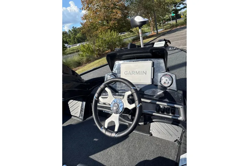 Slide: The Image of 2027 Nitro Z18 XL Pro boat dashboard with Garmin navigation system. - 3