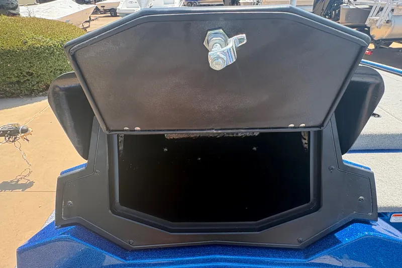 Slide: The Image of Open storage compartment on a 2027 Nitro Z18 XL boat. - 18