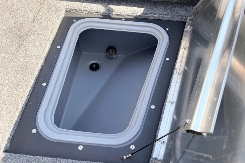 Slide: The Image of Livewell compartment in 2027 Tracker Pro Guide V-175 Combo boat, featuring durable construction. - 16