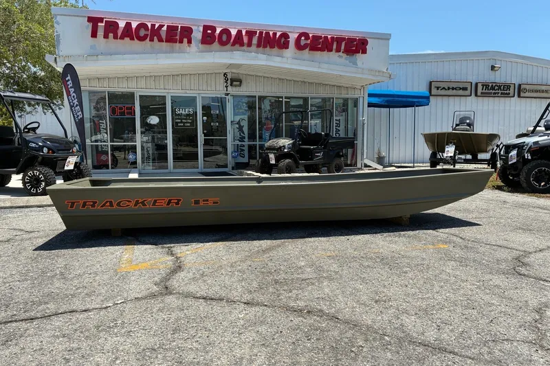 The Image of 2027 Tracker Grizzly 15 Jon boat displayed at Tracker Boating Center. - 0